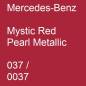 Preview: Mercedes-Benz, Mystic Red Pearl Metallic, 037 / 0037.